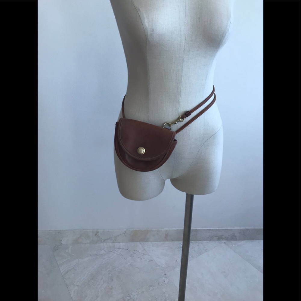 Cognac Vintage Coach Mini Purse/Belt Bag - Picture 2 of 8